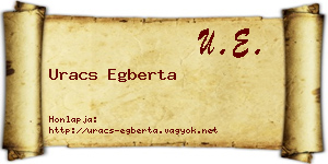Uracs Egberta névjegykártya
